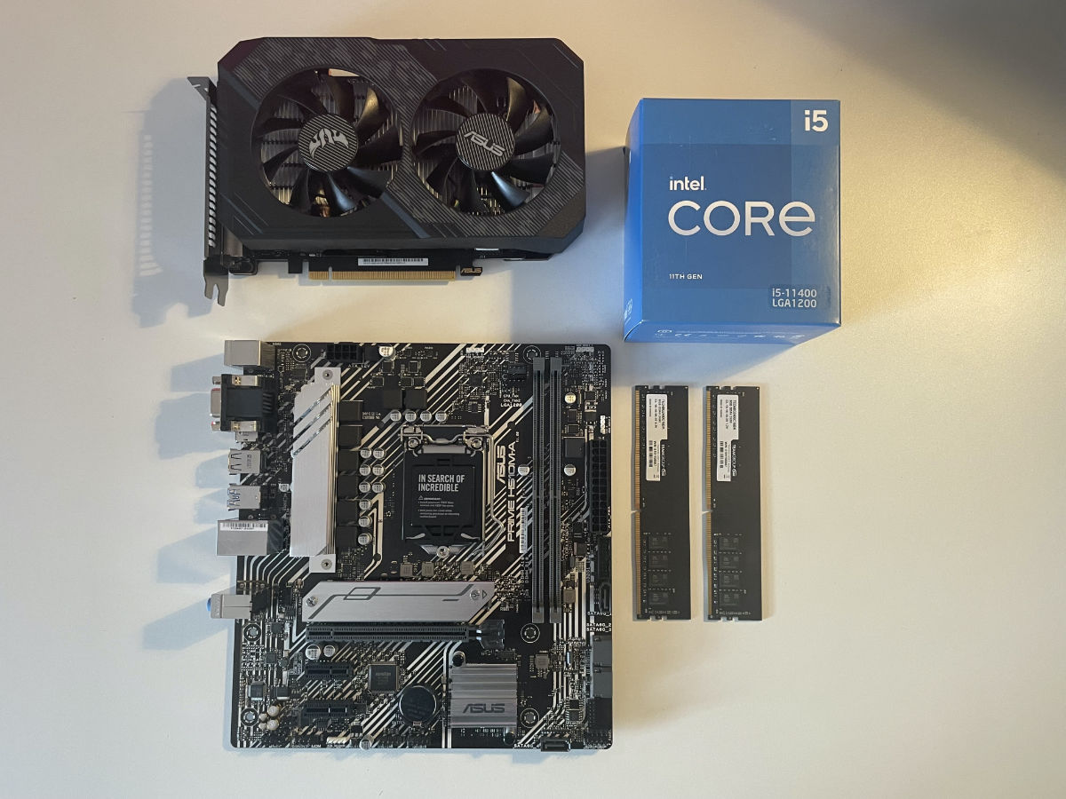 Intel Core i5 with Asus Prime motherboard and GTX 1650 graphics card